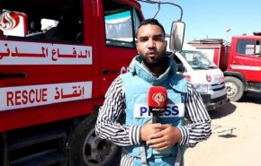 همراهی دوربين العالم با عملیات تفحص شهدا در غزه 