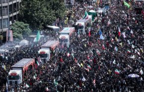 تشييع جثامين شهداء مجهولي الهوية في إيران 