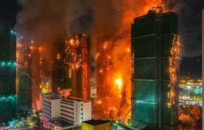 افزایش شمار قربانیان حادثه آتش‌سوزی در هنگ‌کنگ به ۵۵ نفر