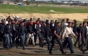 تشییع پیکر شهید فلسطینی در النقب؛ سردادن شعار علیه بن‌گویر و پلیس زژیم اشغالگر
