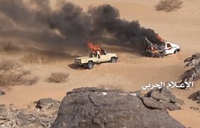 مشاهد لهجوم القوات اليمنية بطائرات مُسيَّرة على قوات تابعة للسعودية