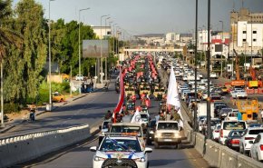 رژۀ بزرگ الحشدالشعبی به‌مناسبت خروج ارتش آمریکا از عراق