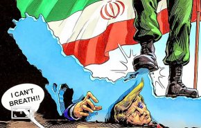 کاریکاتور | ترامپ در حصار آب‌های نیلگون تنگه هرمز 