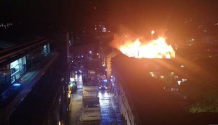 تصاویر؛ آتش سوزی در ساختمان مشهور لندن