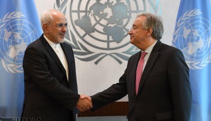 دیدار ظریف با دبیرکل سازمان ملل متحد
