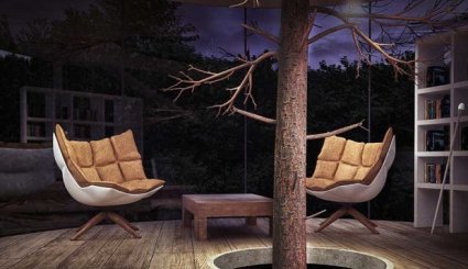 نگاهی به طراحی جالب خانه درختی شیشه ای + عکس