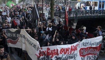 Protest against Donald Trump in Amsterdam
