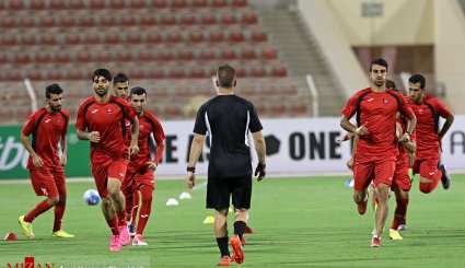 تمرین تیم فوتبال پرسپولیس پیش از دیدار با الاهلی عربستان - عمان
