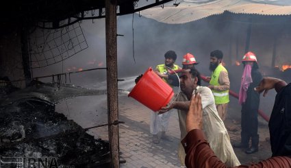 اسلام آباد/آتش سوزی بزرگترین بازار محلی. تصاویر