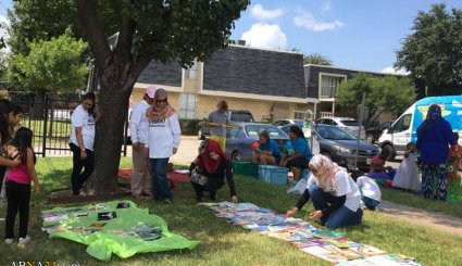 کمک غذایی سازمان «حسین کیست؟» به کودکان در تگزاس آمریکا