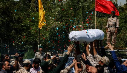 تشییع پیکر شهید گمنام در ستاد یگان صابرین سپاه
