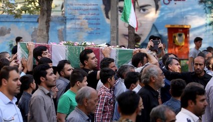 تشییع پیکر دو شهید گمنام در شاندیز - مشهد