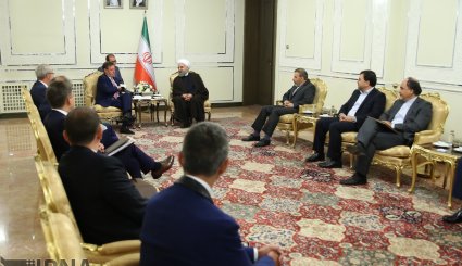 دیدار رئیس مجلس بلژیک با روحانی + تصاویر