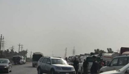 معترضان به همه پرسی کردستان جاده کرکوک ـ بغداد را بستند + عکس