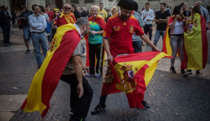 اجتماع مخالفان جدایی در کاتالونیا