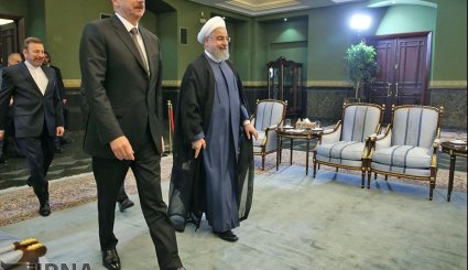 دیدار روسای جمهوری اسلامی ایران و جمهوری آذربایجان