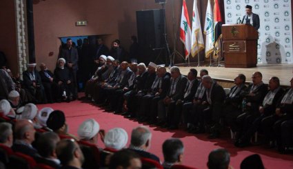 افتتاحیه اجلاس بین المللی اتحاد علمای مقاومت در بیروت + تصاویر