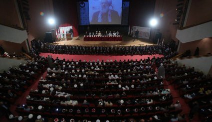 افتتاحیه اجلاس بین المللی اتحاد علمای مقاومت در بیروت + تصاویر