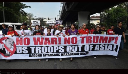 تظاهرات ضد آمریکایی مردم فیلیپین + تصاویر