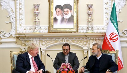 دیدار وزیر خارجه انگلیس با رییس مجلس شورای اسلامی