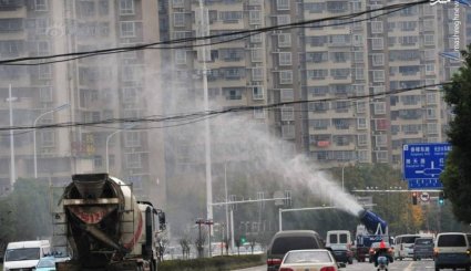 تصاویر/ راهکار جالب چینی‌ها برای آلودگی هوا!