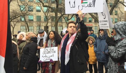 من مسيرات الجاليه الأردنيه في كندا دفاع عن الأقصى المبارك