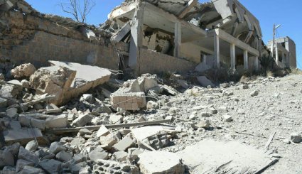 انهدام ساختمان سازمان امنیت مرکزی یمن توسط جنگنده های سعودی + تصاویر