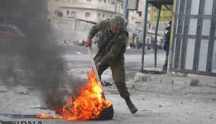 تصاویری از درگیری های شدید بین نظامیان صهیونیست و شهروندان فلسطینی