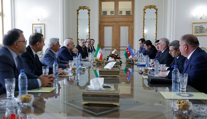 تصاویر/ دیدار رئیس مجلس جمهوری خودمختار نخجوان با ظریف
