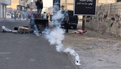 یورش نیروهای امنیتی آل خلیفه به معترضان به حکم های اعدام برای جوانان بحرینی + تصاویر