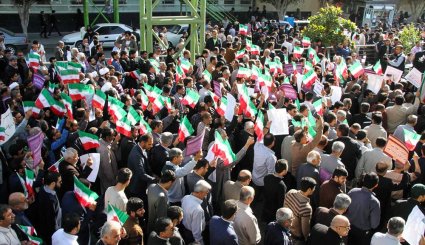 تظاهرات الشعب الايراني لإدانة اعمال الشغب في مختلف المدن الايرانية