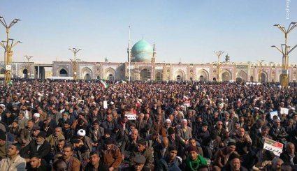 بالفيديو.. مسيرات حاشدة في ايران تنديدا بأعمال الشغب