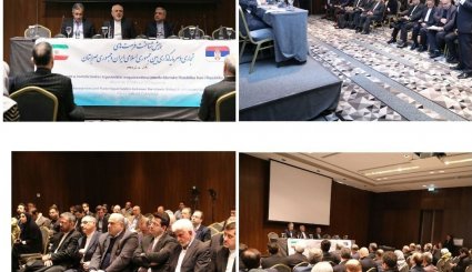 دیدار ظریف با تجار و کارآفرینان ایرانی و صرب در بلگراد
