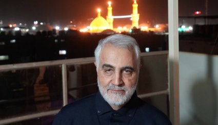 سردار سلیمانی از پروژه ترفیع گنبد حرم امام حسین (ع) بازدید کرد+ عکس
