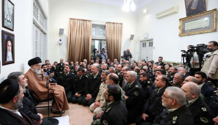 استقبال سماحة قائد الثورة الإسلامية قادة قوي الأمن الداخلي
