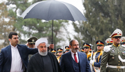 الرئيس روحاني وظریف یستقبلان رئيس وزراء ارمينيا نيكول باشينيان