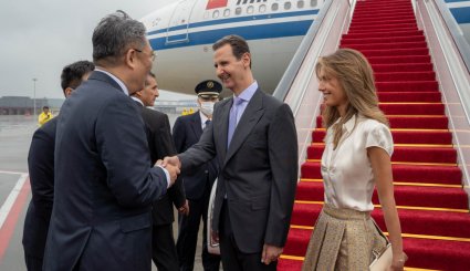 شاهد/الطائرة الصينية الخاصة التي نقلت الرئيس السوري الى خانجو 