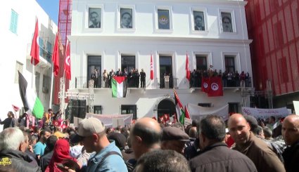 شاهد..مسيرة إتحاد الشغل التونسي دعما لغزة في يوم الشغل العالمي 