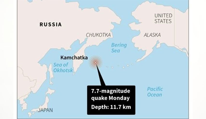 زلزله 7 ریشتری روسیه را لرزاند