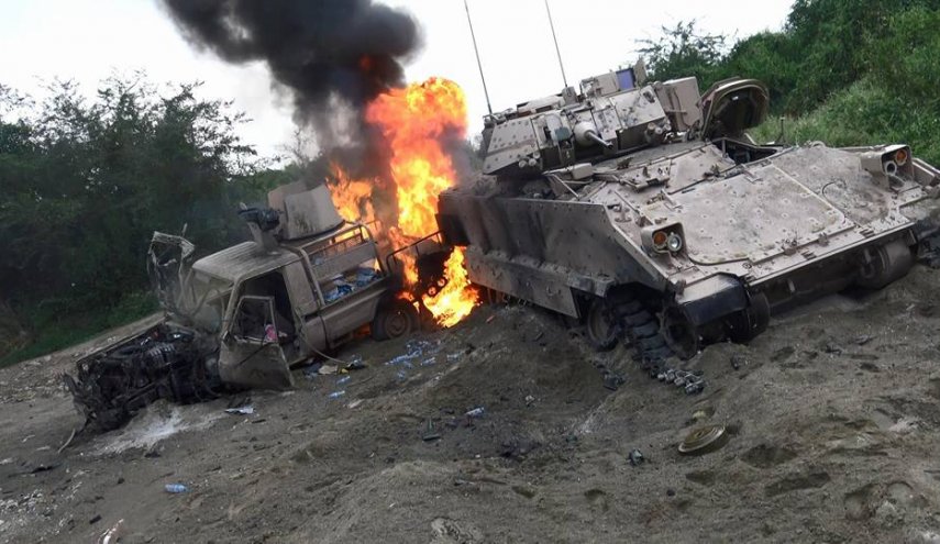 انهدام چهار خودروی ارتش امارات در یمن