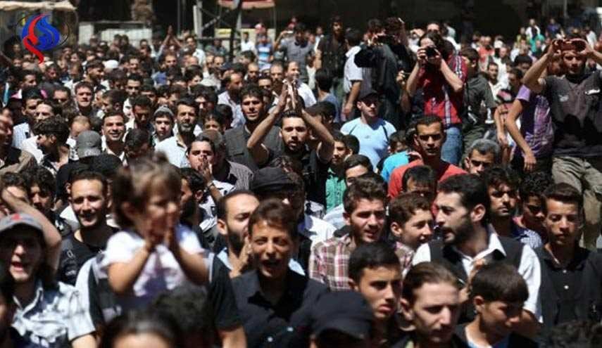 تظاهرات ساکنان دوما برای خروج النصره از غوطه