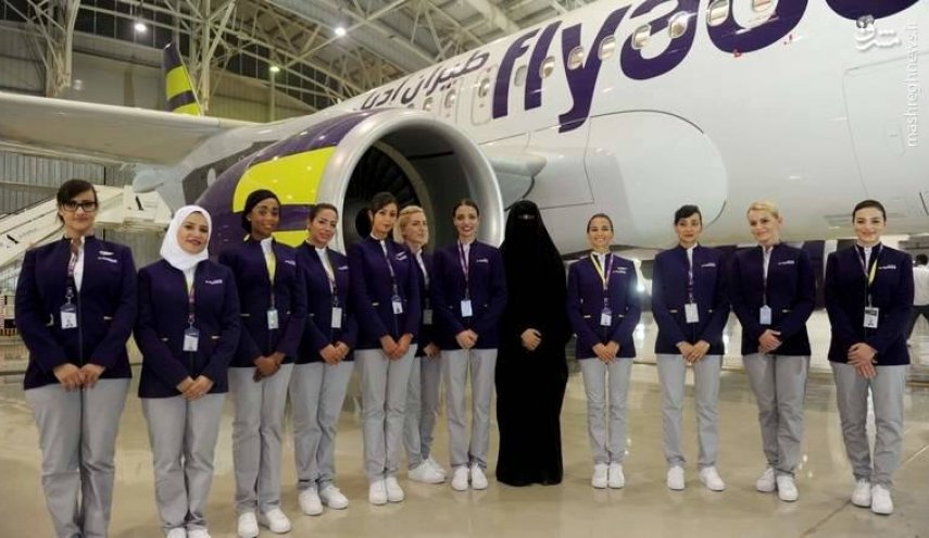 زنان مهماندار در هواپیمایی عربستان + تصاویر