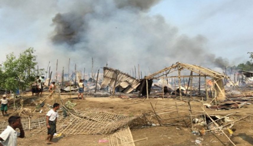گزارش بی‌بی‌سی از آتش‌زدن روستاهای مسلمانان میانمار

