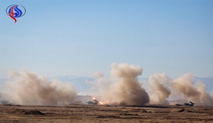 آتش سنگین توپخانه قرارگاه حمزه سیدالشهداء در منطقه عمومی شمال غرب کشور