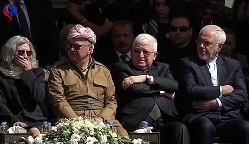 تاکید ظریف برحفظ تمامیت ارضی عراق در مراسم تشییع طالبانی/ ایران دوست همیشگی مردم عراق از جمله کردهاست