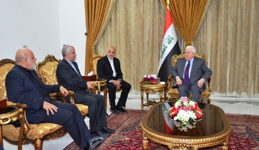 الرئيس العراقي يرحب بتطوير العلاقات التجارية والاقتصادية مع ايران