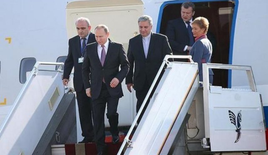 Putin arrives in Iran for talks with Tehran, Azerbaijan

