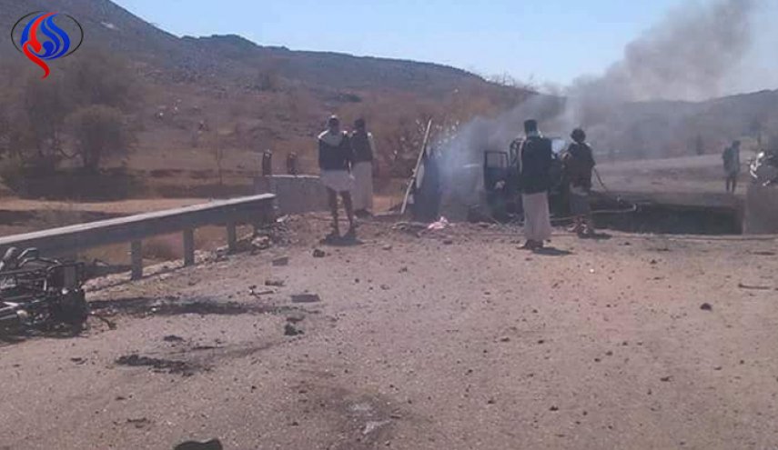 استشهاد وجرح أربعة يمنيين في غارة للعدوان استهدفت سيارة بصعدة