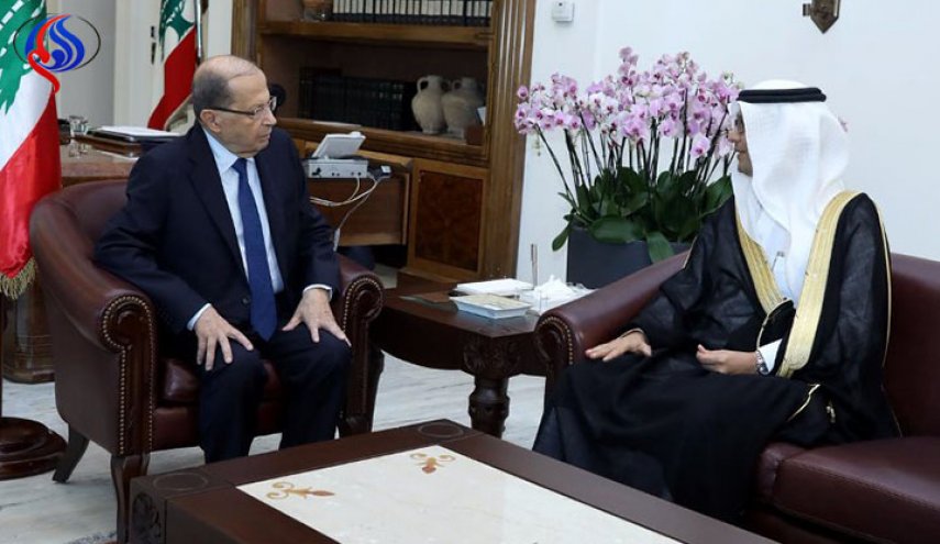  الرئيس اللبناني يلتقي القائم بالاعمال السعودي 