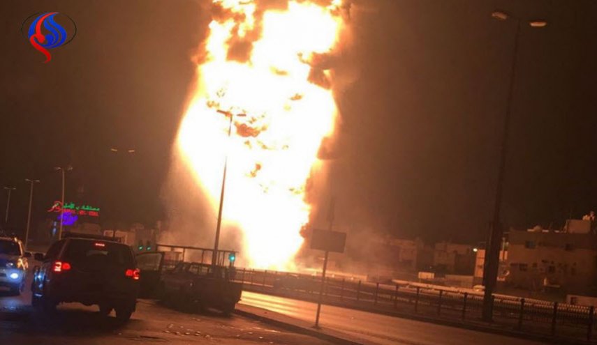 الداخلية البحرينية: حريق خط الأنابيب النفطي 